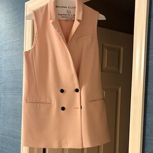 Banana Republic Blush Pink Sleeveless Double-Breasted Vest